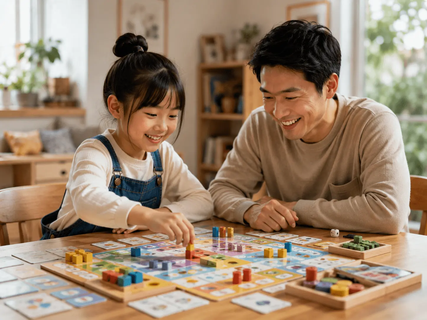 親子桌遊學習情境